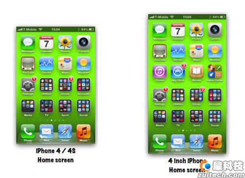 iPhone5:4英寸显示屏?