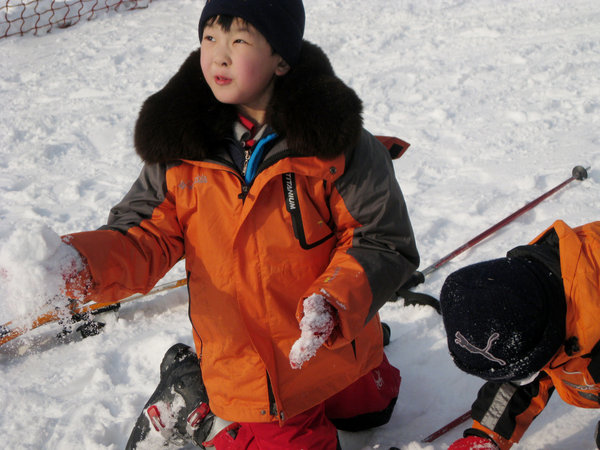 天天的第一次滑雪