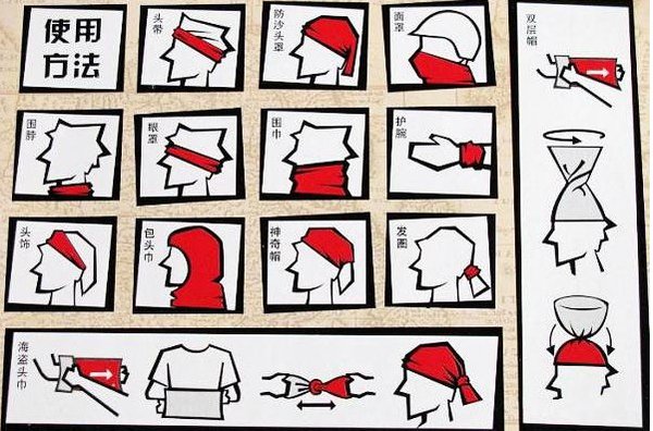 户外头巾有哪些戴法？