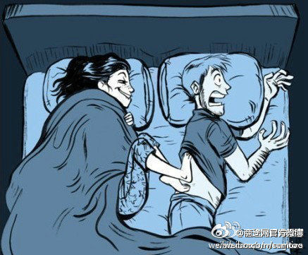 冬天放一个老公在床上，不仅可以相互取暖，还可以把他当作你的天然“暖脚器”！